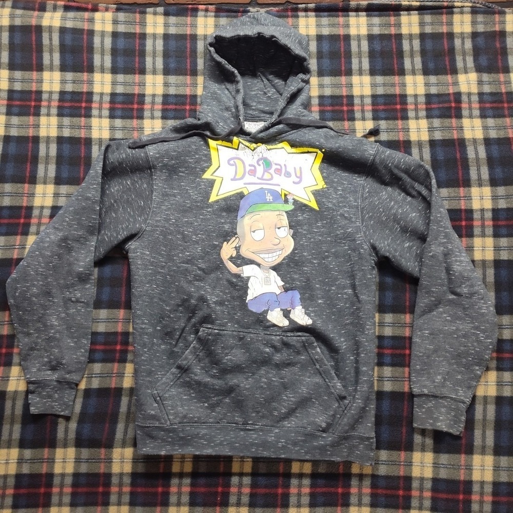 Da baby Rugrats hoodie size medium Y2K cartoon classic Tommy LA